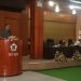 RAPAT PARIPURNA : Wali Kota Jimmy Eman memberikan sambutan usai pembentukan Pansus Ranperda. (foto/ist)