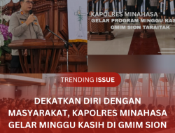 Dekatkan Diri dengan Masyarakat, Kapolres Minahasa Gelar Minggu Kasih di GMIM Sion Taraitak